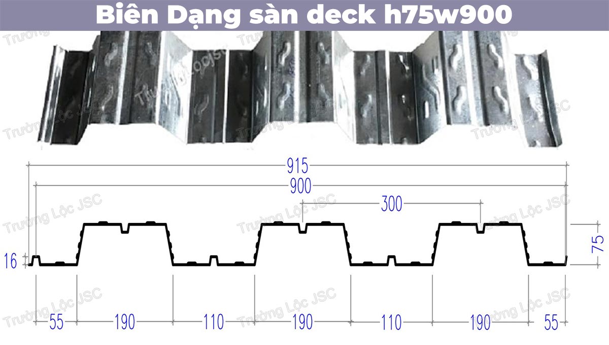 sàn deck h75w900